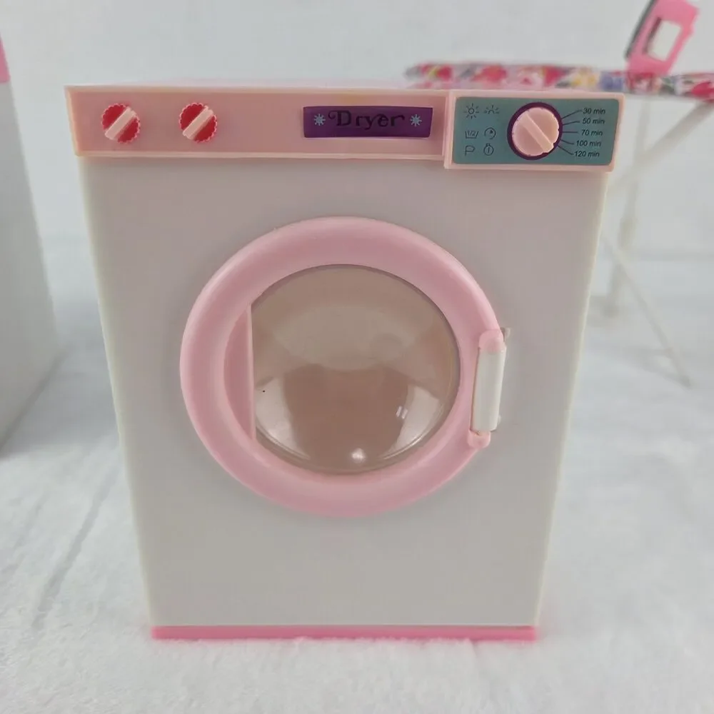 My Fancy Life Dollhouse Laundry Room Set Barbie Sized Washer Dryer Ironing Board